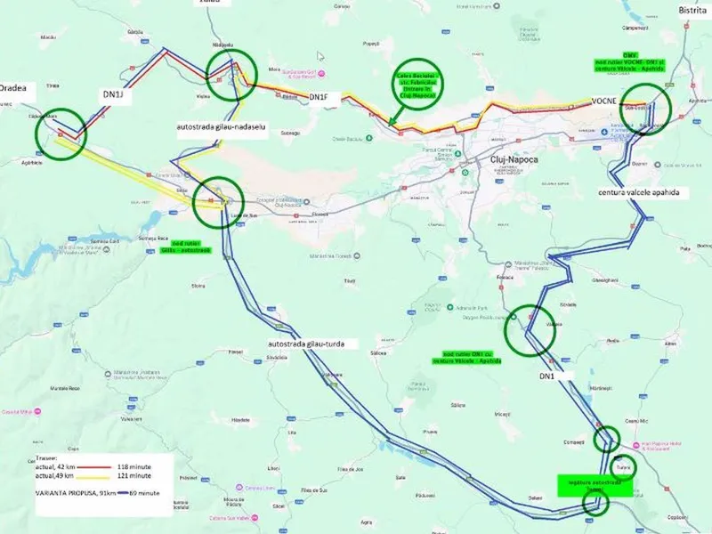 Atenție, șoferi! Camioanele grele, interzise în Cluj, Gilău, Baciu și Turda. Amenda, 3.000 lei - Foto: Facebook / Info Trafic 24