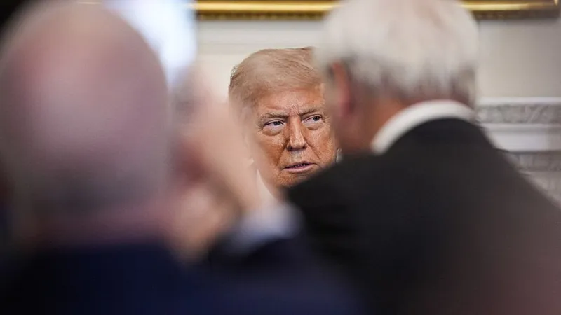 Preşedintele SUA, Donald Trump, participă la un prânz, la Casa Albă - Foto: Profimedia Images
