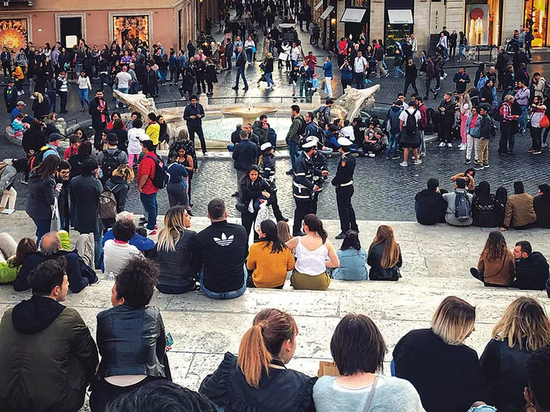 Piazza di Spagna, în martie anul trecut