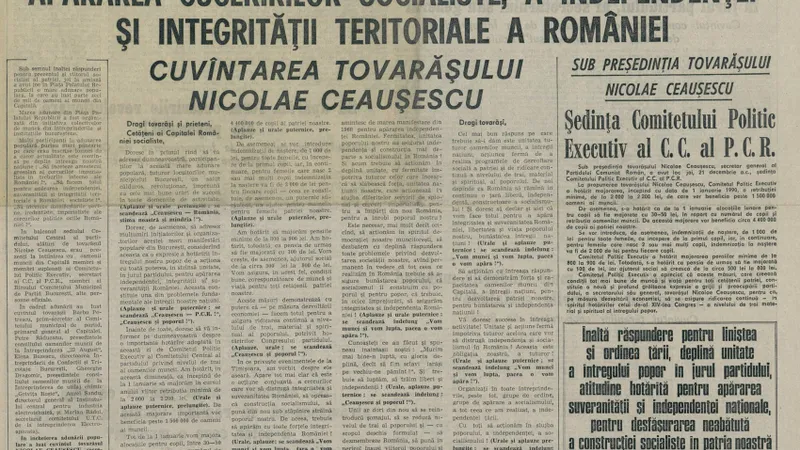 Pagina din ”Scânteia”