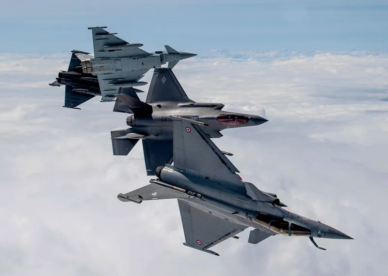 F-35A Lightning II, Dassault Rafale și Eurofighter - Foto: Profimedia Images