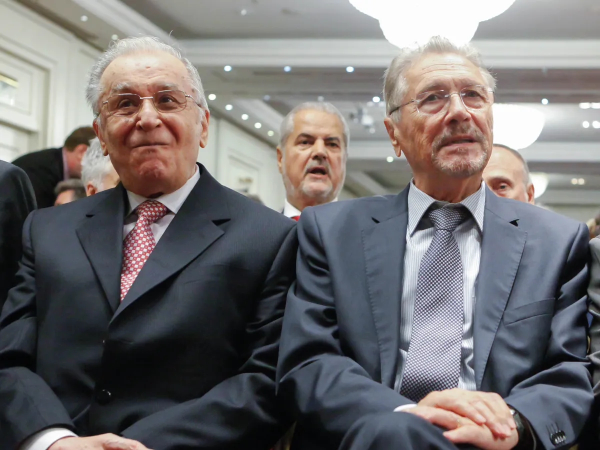 Foștii președinți ai României Ion Iliescu și Emil Constantinescu participă la deschiderea oficială a Reuniunii Anuale a Diplomaţiei Române (RADR 2016), la București, luni 29 august 2016 Inquam Photos / George Călin