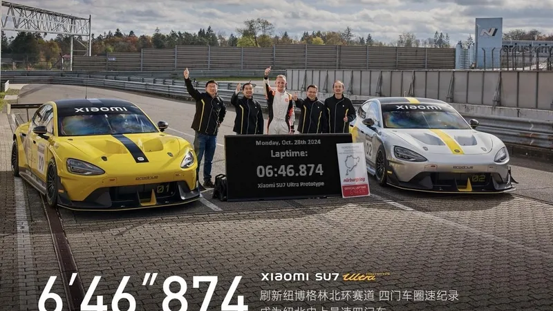 O mașină electrică chinezească de familie, mai rapidă pe Nürburgring ca Lamborghini Huracan - Foto: Xiaomi
