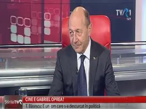 Traian Băsescu la TVR 1/FOTO: hotnews.ro