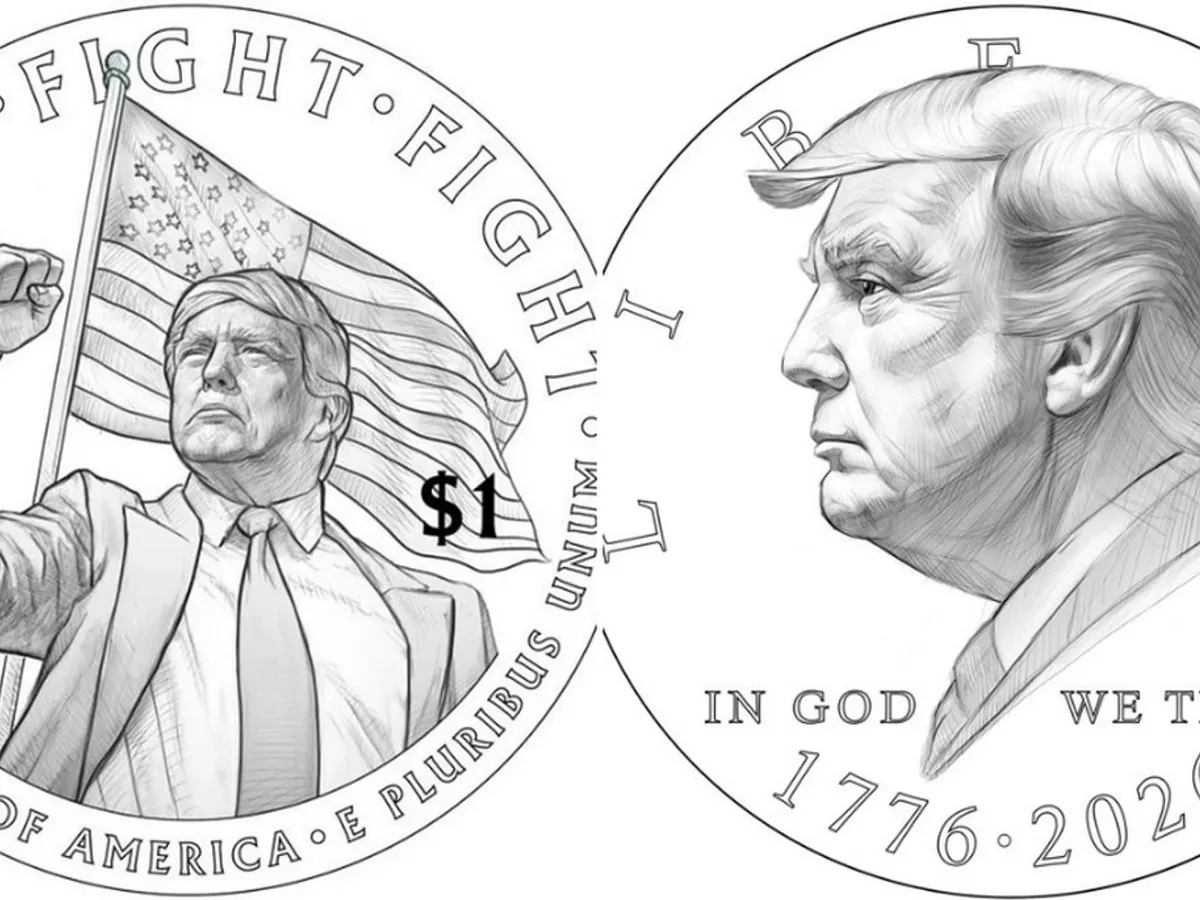 Trezorierul SUA a confirmat că proiectul monedei de 1% cu portretul lui Donald Trump pe ea este „real” - Foto: X / @RpsAgainstTrump
