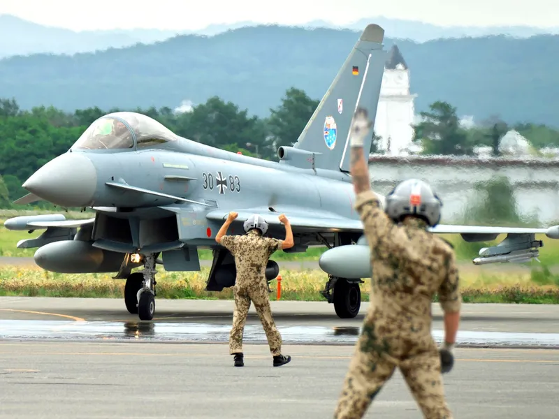 Piloți și avioane de luptă Eurofighter ale Germaniei, la Constanța - Foto: Profimedia Images (imagine cu rol ilustrativ)