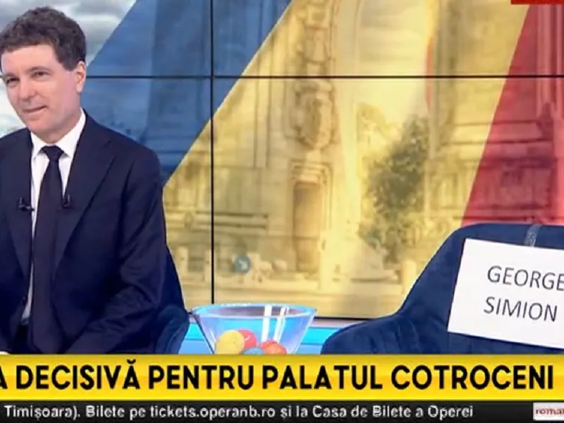 Nicușor Dan a mers la confruntarea la România TV. George Simion nu s-a prezentat - Foto: captură RTV