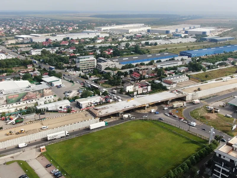 Lucrările la pasajul de la Mogoşoaia vor fi încheiate înainte de termen. / Foto: Cătălin Drulă, Facebook