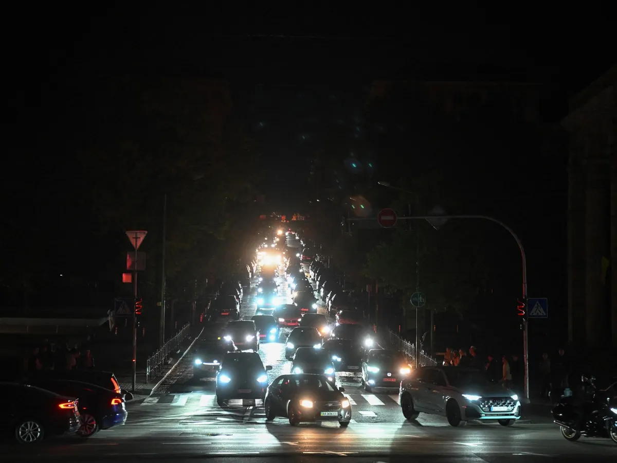 Kiev în ăntuneric după atacurile Rusiei asupra infrastructurii energetice - Foto: Profimedia Images