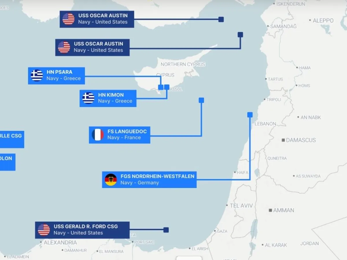 Armada Europei trimisă să apere Cipru - Foto: ItaMilRadar