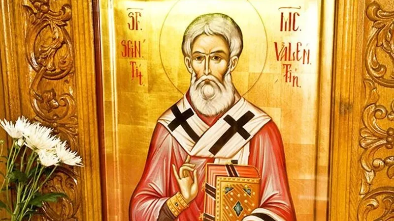 Sărbătoarea Sfântului Valentin la ortodocși, pe 30 iulie. Viața ocrotitorului îndrăgostiților - Foto: basilica.ro