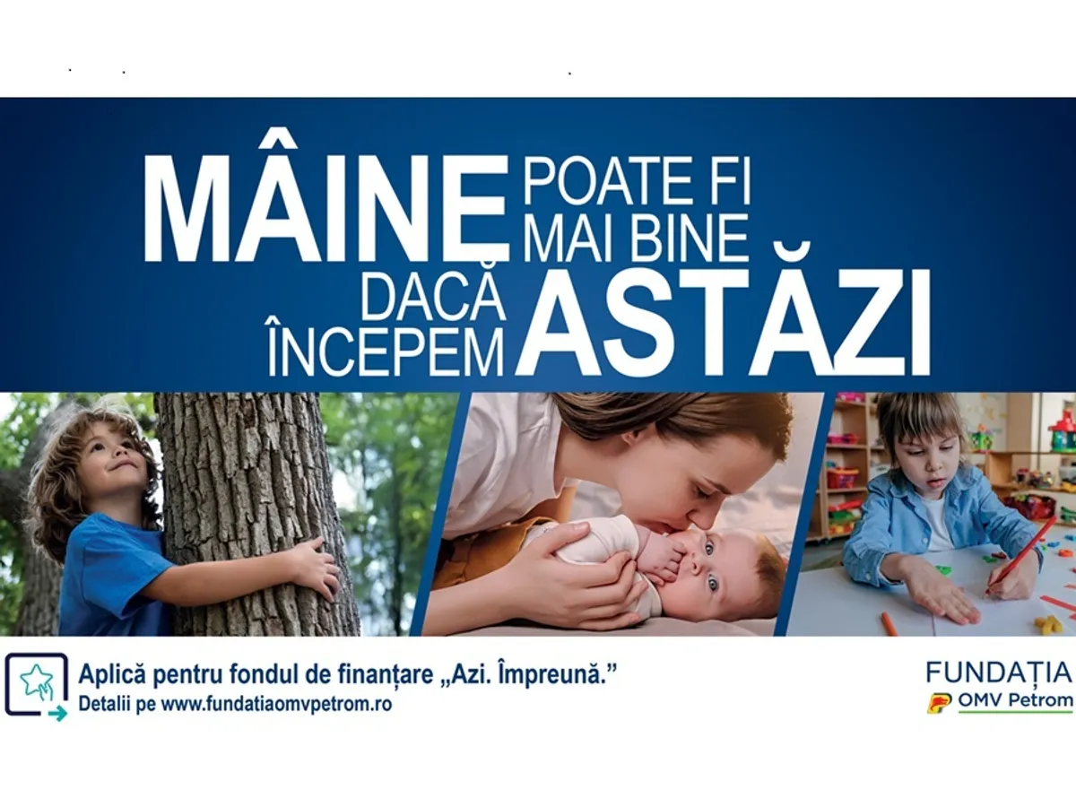 Fundația OMV Petrom lansează fondul „Azi. Împreună.”, prin care oferă finanțări pentru ONG-uri Foto: OMV Petrom