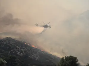 Incendiu de vegetație lângă Atena. Zeci de persoane evacuate, case distruse și stațiuni afectate - Foto: Profimedia images