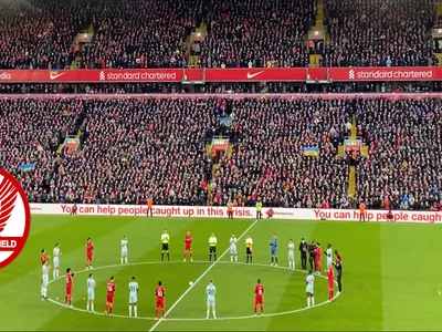 VIDEO Suporterii lui Liverpool cântă „You'll Never Walk Alone” pentru Ucraina