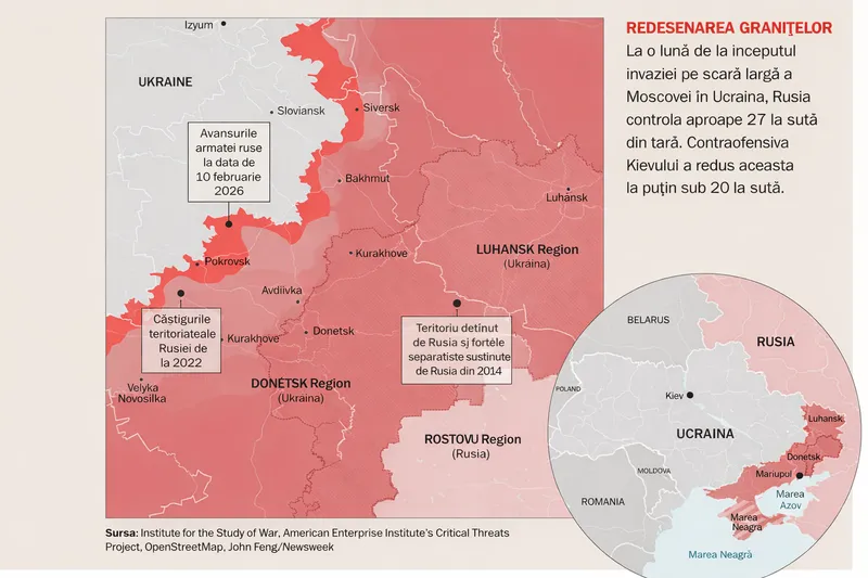 Redesenarea granițelor Ucrainei Sursa: Newsweek