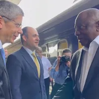 Cyril Ramaphosa, la Kiev - Foto: Twitter/ @301military