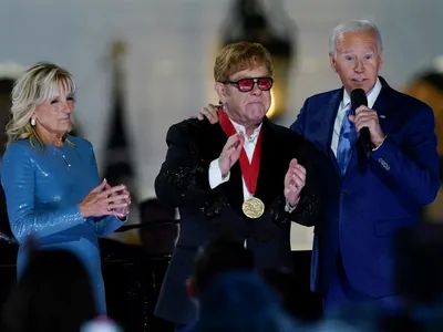 Jill Biden, Elton John și Joe Biden / Foto: Profimedia