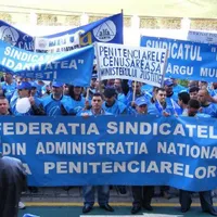 Proteste în stradă a polițiștilor de penitenciare Foto: Facebook /FSANP