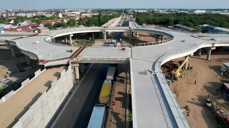 Lucrările la Pasajul Domnești de pe Centura București avansează. / Foto: Irinel Ionel Scriosteanu, Facebook