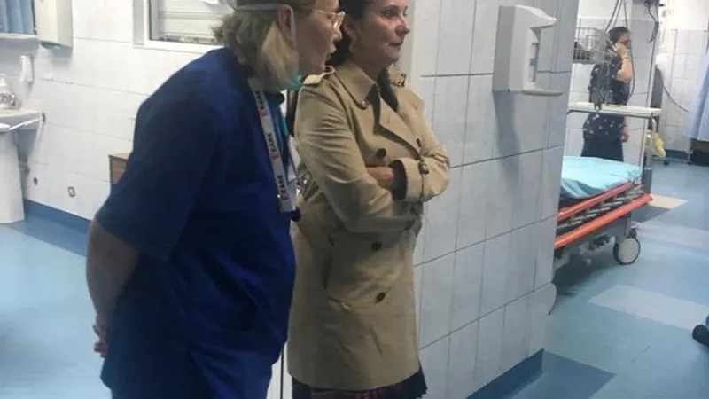 Sorina Pintea, în vizită la Spitalul Județean Cluj. Sursa: Facebook