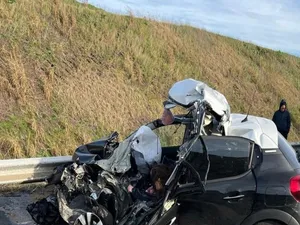 Două accidente s-au petrecut în acelaşi loc, la doar o oră distanţă pe autostrada A2 Foto: ISU