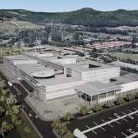 Macheta realizată pe computer a viitorului spital regional din Cluj