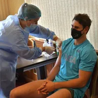 Naționala Argentinei s-a vaccinat la București/Foto: Facebook - Rugby Romania