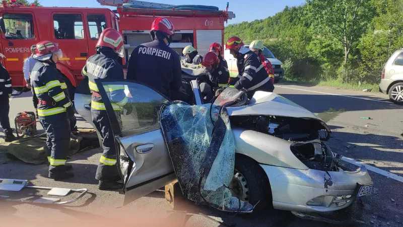 Accident la Nistorești Foto: ISU Prahova/Facebook