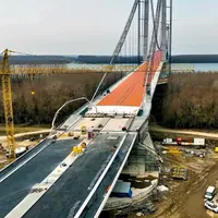 Lucrările la „Golden Gate”-ul de la Brăila, „amorțite”. Trebuia inaugurat în decembrie 2021. - Foto: Facebook/Asociația Pro Infrastructură