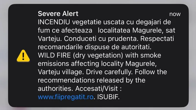 Incendiu puternic de vegetaţie în zona Măgurele - Bragadiru. Fumul se vede din București - Foto: Newsweek