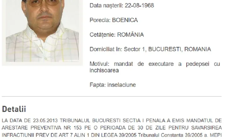 Romeo Ursu, pe lista most wanted a Poliției Foto: Poliția Română
