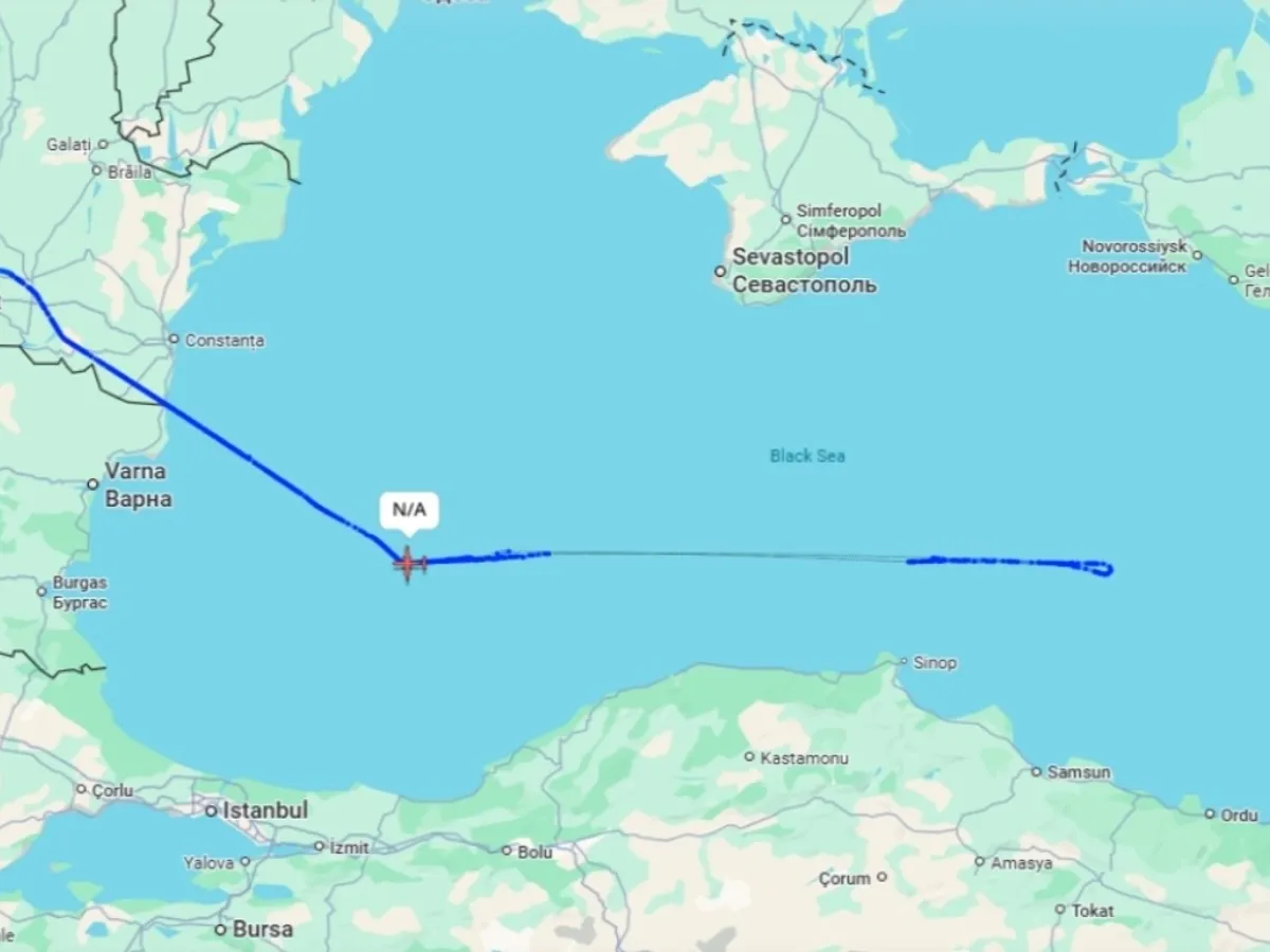 Traseul avionului francez