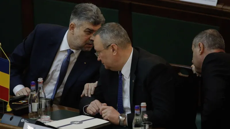 Premierul Nicolae Ciucă (PNL) şi preşedintele Camerei Deputaţilor, Marcel Ciolacu (PSD) - Foto: Inquam Photos / George Călin