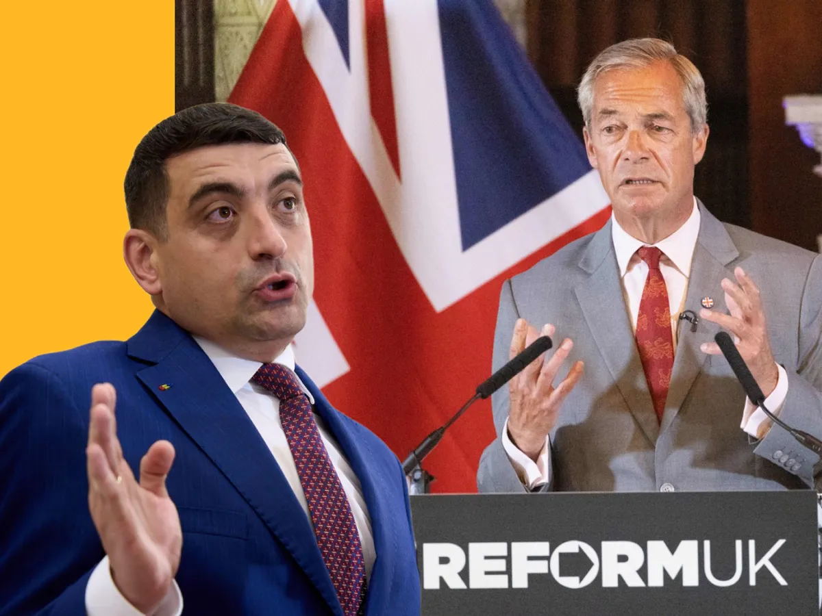 George Simion și Nigel Farage - Foto: Profimedia images