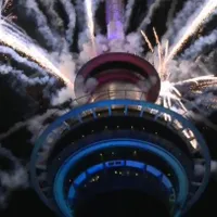 Focul de artificii din Noua Zeelandă. Sursa: Twitter The Telegraph