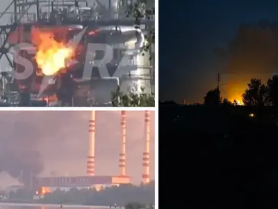 158 de drone deschid iadul în Rusia. Explozii la centrale electrice și rafinării lângă Moscova - Foto: X - Captura foto