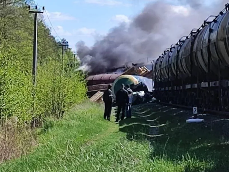 Un tren a explodat la granița dintre Rusia și Ucraina - Foto: Twitter/ @My_Salute