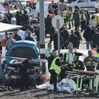 Teroristul a intrat cu mașina în stația de autobuz- Foto: Profimedia Images