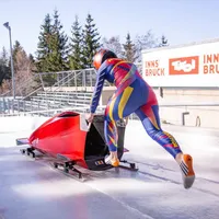 Georgeta Popescu a obținut medalia de argint în proba de monobob la Mondialele U23 de la Innsbruck. / Foto: campinatv.ro