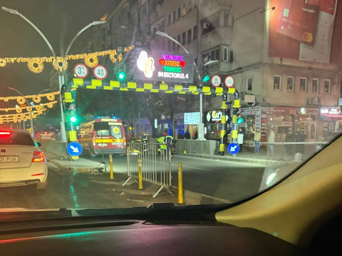Accident mortal, la intrarea în Pasajul Unirii din București - Foto: Facebook / INFO TRAFIC ROMANIA