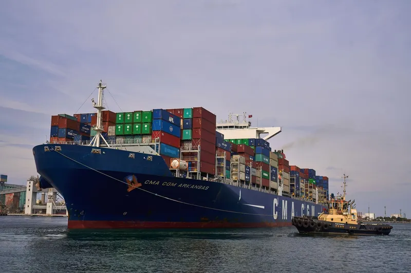 Navă container &icirc;n portul Odesa, atacat de ruși -  Foto: Profimedia Images (imagine cu  rol ilustrativ)