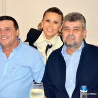 Bădălău, Ciolacu și o admiratoare, la o petrecere Foto Facebook/ Cătălina Sfetcu/ Giurgiu.net