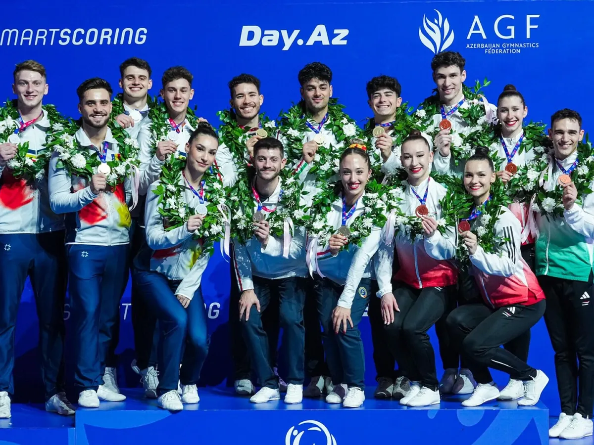 România strălucește la Europene: cinci medalii, dintre care două de aur, la gimnastica aerobică de la Ganja