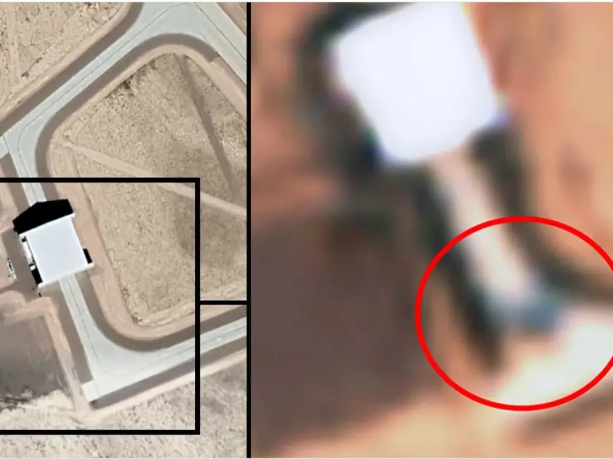 Aeronavă în formă de „V” în Zona 51/foto: warzone.com