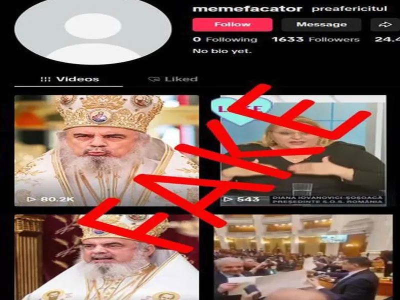 MAI a identificat un cont pe TikTok cu scopul de a discredita un candidat la alegerile prezidenţiale Foto: Poliția Română