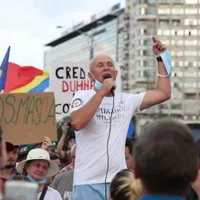 "Garcea" la protest/FOTO: romaniatv.net