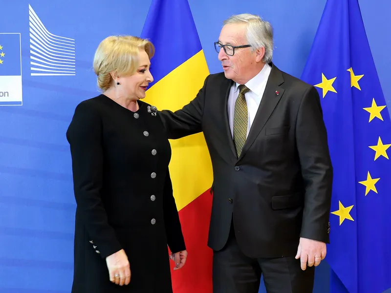 Viorica Dăncilă și Jean-Claude Juncker