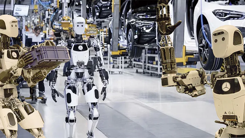 Apptronik Apollo, robotul umanoid care inspectează și cară componente în depozitele Mercedes
