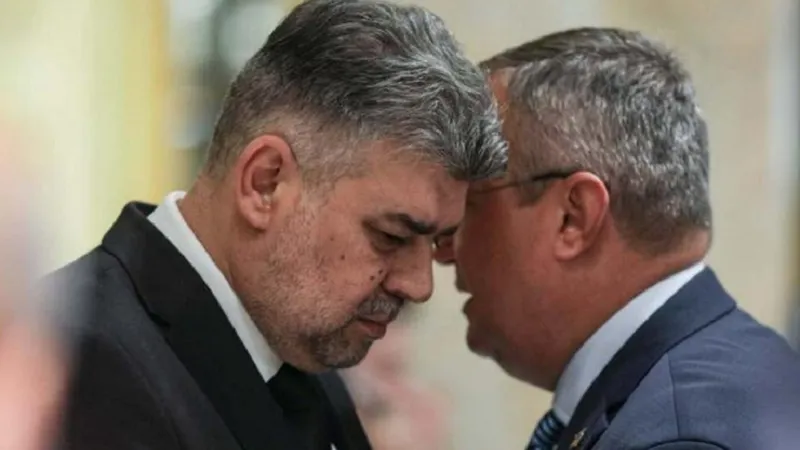 Nicolae Ciucă și Marcel Ciolacu , liderii coaliției de guvernare