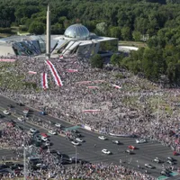 Protestul de duminică seară, din Minsk. FOTO: tut.by